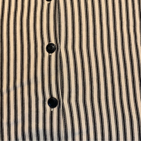 Ralph Lauren black ticking throw pillow with feather insert 22” - Picture 8 of 9